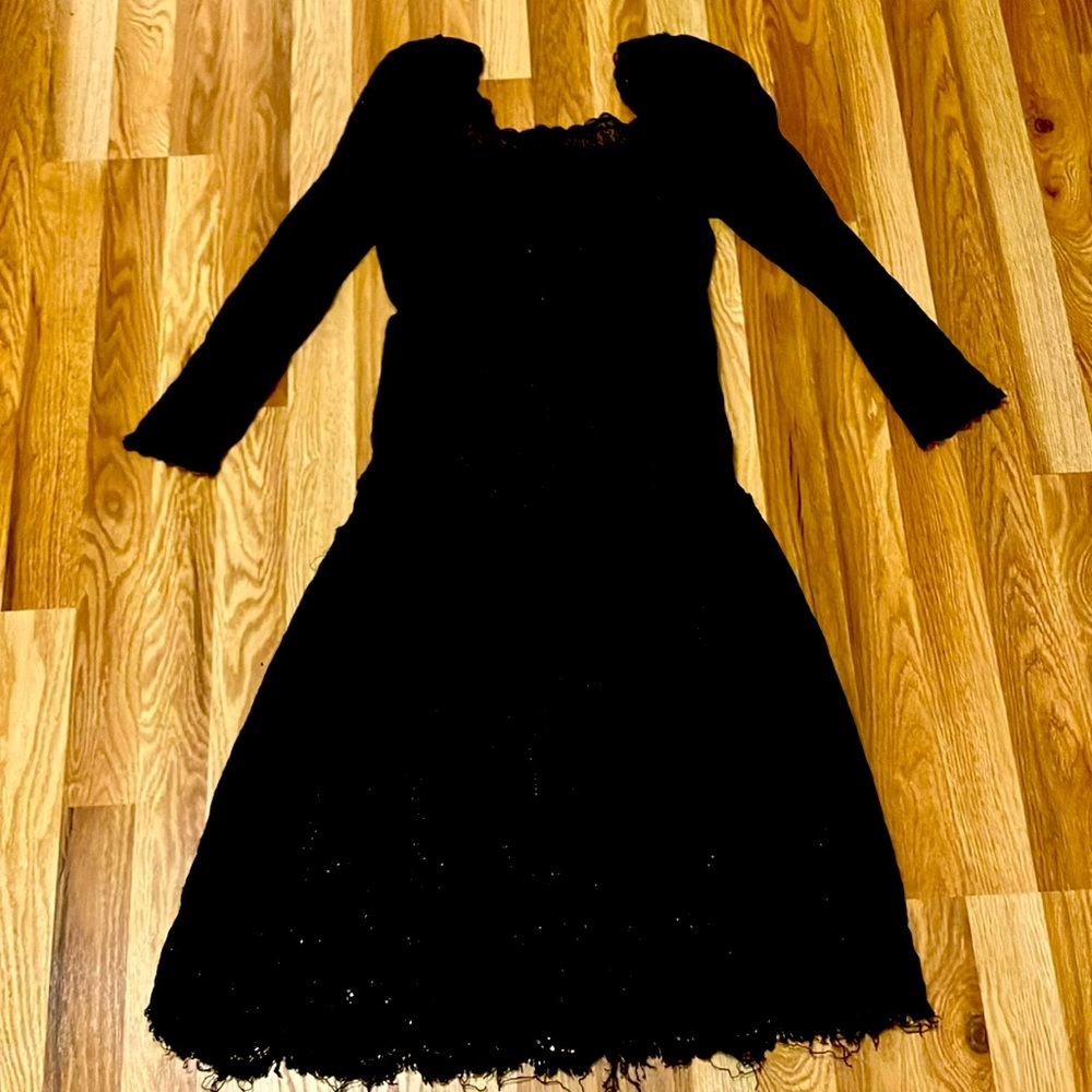 Black Crochet Lace Dress